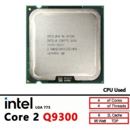Intel Core 2 Quad Q9300 Utilizzato CPU Q9300 Quad-Core da 2,5 GHz 6M 95W LGA 775
