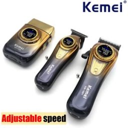 Kemei 1691 1677 T228 Macchine da taglio professionali per barbiere Kit Regolazione della velocità di rotazione Display a LED Tagliacapelli da uomo Trimmer