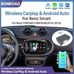 BONROAD Modulo Decoder Wireless CarPlay Android Auto per Mercedes Benz Smart 453 Fortwo ForFour 2016 2017 2018 2019 Interfaccia Adattatore Bluetooth Wireless Mirror Link AirPlay Supporto Telecamera