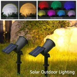 Heinast 9 faretti solari a LED luci solari per esterni Rgb luci solari per paesaggio Ip65 luminosità impermeabile regolabile per palme da giardino
