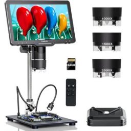 TOMLOV TriL110 Microscopio digitale a 3 lenti 2K Microscopi per monete HDMI 2500X Lente d'ingrandimento Schermo IPS da 10,1 "per monete Strumenti di saldatura