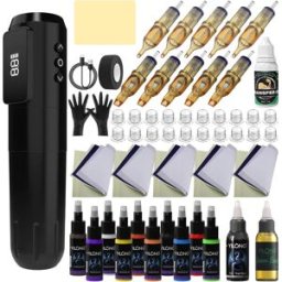 YILONG Macchina per tatuaggi wireless Kit penna rotante Motore personalizzato Batteria ad alta capacità da 1600 mAh per kit pistola per tatuaggi per trucco permanente