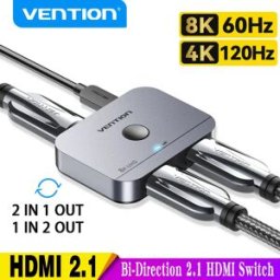 Vention 8K Splitter HDMI 4K144Hz 2 in 1 uscita per TV Xiaomi Xbox SeriesX PS5 Cavo HDMI Monitor Proiettore Switcher HDMI 2.1