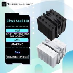 Thermalright SS110 bianco/nero argento Soul CPU cooler 110mm 5 radiatore a torre HeatPipe per Intel LGA115X 1700 1200 2011 AM4 AM5