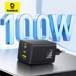 BASEUS 100W GaN Caricatore Caricatore rapido per Xiaomi Samsung iPhone 17 16 15 Caricatore per tablet portatile Caricatore PD con caricatore per telefono USB