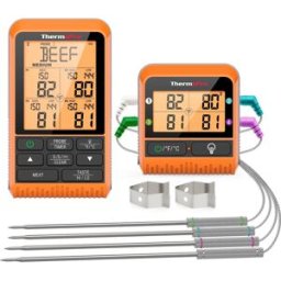 ThermoPro TP829C Retroilluminazione 4 sonde per carne 300M Termometro da forno per barbecue wireless per carne Termometro digitale per carne da cucina Timer