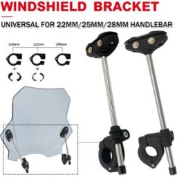 MYiAdv Kit di montaggio per parabrezza per moto Staffa per carenatura universale regolabile per parabrezza per bici da strada con manubrio da 22MM 25MM 28MM