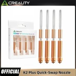 Creality Kit Ugelli a Sostituzione Rapida Hi/K2/K2 Pro/K2 Plus Unicorn, Ugelli in Rame con Punta in Acciaio ad Alto Flusso e Dissipatore di Calore in Lega di Titanio