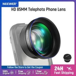 NEEWER HD 85MM Teleobiettivo Obiettivo Del Telefono per 17mm Piastra Posteriore Ingrandimento 2.5X Per iPhone Samsung Custodia Gabbia Del Telefono