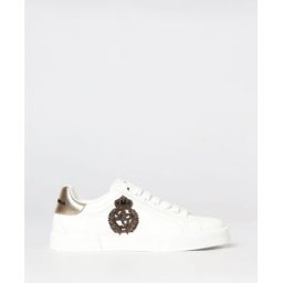 Dolce&Gabbana Sneakers Portofino in pelle con patch e monogramma Bianco Taglia 41½