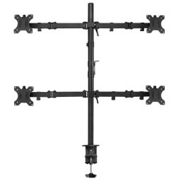 Supporto da scrivania con braccio articolato Ewent EW1514 per 4 monitor (10"-32") - Girevole - Gestione cavi - Peso massimo 8 kg - VESA 100x100 mm