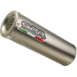 Gpr Exhaust Systems Silenziatore Omologato Con Tubo Di Collegamento M3 Natural Titanium High Level Full Line System Trident 660 21-22 Euro 5 Cat Silver / Silver Homologated