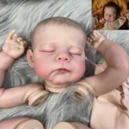 MRB Kit bambino rinato da 21 pollici già dipinto Eric/Erica con ciglia Pelle dipinta in 3D smontata Parti di bambole in vinile fatte a mano fai-da-te