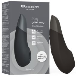 Womanizer Enhance 2in1 succhia-clitoride ad aria + vibratore (nero)
