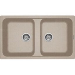 elleci Lg245051 Lavello Cucina 2 Vasche Da Incasso Larghezza 86 Cm Materiale Granitek Colore Avena G51 - Lg245051 Life 450