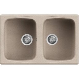 elleci Lgm35051 Lavello Cucina 2 Vasche Da Incasso Larghezza 79 Cm Materiale Granitek Colore Avena G51 - Lgm35051 Master 350
