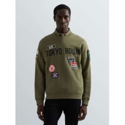 Replay Felpa In Cotone Con Patch Verde L