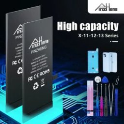 PINZHENG Batteria Reale Ad Alta Capacità Per iPhone X XR XS 11 12 13 Mini Pro Max Promax Sostituzione Bateria Garanzia Un Anno