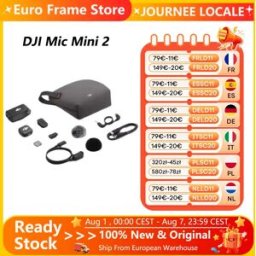 DJI Spedizione UE: Microfono Wireless Mic Mini 2 per iPhone 17/16/15 e Android/Tablet/PC, ultraleggero, batteria da 11,5 ore, ricarica rapida, riduzione del rumore per Vlog
