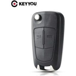 KEYYOU 20 pz/lotto 2 pulsanti Flip telecomando pieghevole chiave dell'automobile copertura Fob caso Shell Styling Case per Vauxhall Opel Corsa Astra Vectra