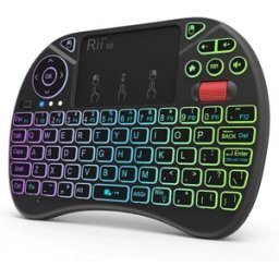 Rii Mini Tastiera X8 Wireless 2.4GHz con Touchpad Retroilluminato per PC/Android TV Box/iPad