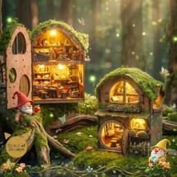 zuuton Kit Casa delle Bambole in Miniatura Fai-da-Te in Legno con Luci LED, Modello 3D Fatto a Mano, Regalo di Compleanno per Amici, Decorazione per la Casa