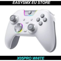EasySMX X05Pro Controller Wireless Silenzioso 2.4G/Bluetooth per PC/Switch/Telefono/Steam, Tasti Ultra-Silenziosi, Luci RGB