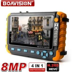 BOAVISION IV8W 8MP 4 in 1 AHD/CVI/TVI CVBS Tester per telecamera di sicurezza Monitor con ingresso HDMI VGA Audio RS485 Controllo PTZ Tester per cavi UTP