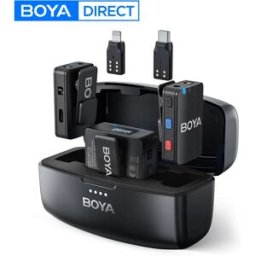 BOYA MIC Microfono lavalier wireless all-in-one per iPhone Android Fotocamere DSLR Gaming Streaming live Registrazione video Vlog
