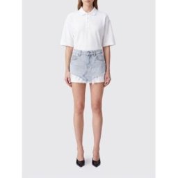 Alexander Wang Abito chemisier mini in cotone con design double-layer bicolor Fantasia Taglia OS