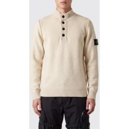 Stone Island Dolcevita in lana vergine con patch logo Compass Bianco Taglia S