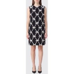 Moschino Mini abito a tubino in lana vergine con fiocchi Bianco Taglia 38