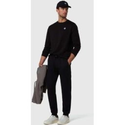 North Sails T-shirt a maniche lunghe con patch con logo Black XL