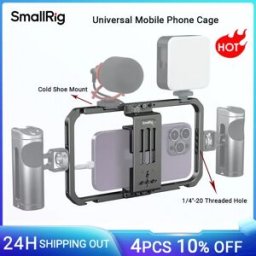 SmallRig Gabbia universale per cellulare per iPhone 17/16 Pro per Samsung Smartphone Video Rig con pattino freddo per impugnatura leggera per treppiede