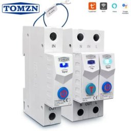 TOMZN Su Guida Din TUYA 1-63A 1P 2P WIFI Smart Switch Contatore di energia Interruttore di tensione Corrente Perdite Protezione della temperatura Taglio L + N