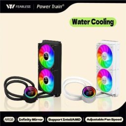 POWER TRAIN DL-240A Radiatore di raffreddamento ad acqua fredda Bianco/Nero ARGB All-In-One 5V 3PIN ARGB Ventola CPU Dispositivo di raffreddamento liquido