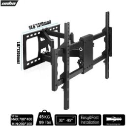 unho Supporto da parete per TV Full Motion TV da parete inclinabile orientabile per TV LCD LED da 32-85 pollici HD Plasma con braccio articolato allungabile max 45kg max VESA 700x400mm