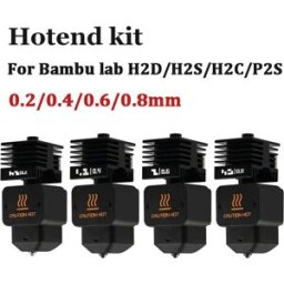 Sirol Nuovo kit hotend P2S H2D H2S H2C di alta qualità con ugello in acciaio temprato da 0,2/0,4/0,6/0,8 mm Sostituisci kit hotend per Bambu A1/A1mini