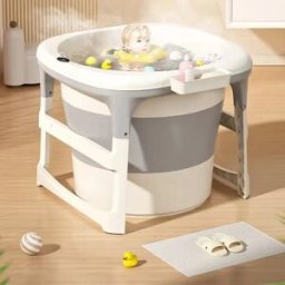 NONE Grande vasca da bagno per neonato, neonato, bambino, adulto, doccia o esterno-Grigio