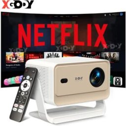 XGODY Proiettore N6/N6 Pro Netflix Ufficiale 4K Smart Android TV Whale OS 8/32GB ROM per Home Theater