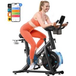 MERACH Cyclette S26B2 Pastiglie freno/Stazionarie magnetiche con app esclusiva Bicicletta da ciclismo indoor a basso rumore con corse fitness