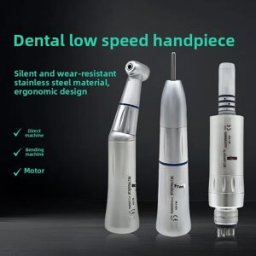 Myricko Kit Manipolo Dentale a Bassa Velocità con Turbina ad Aria, Manipolo Dritto e Contrangolo, Motore ad Aria con Spray Interno, Disponibile con 2/4 Fori