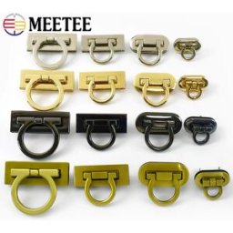 Meetee 2/5 pezzi borsa in metallo serratura fibbia girare serrature twist borsa borse chiusura chiusura decorazione artigianale accessori hardware fai da te