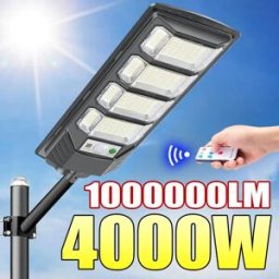 paweinuo 1000000 LM Luce solare a led Luce solare per esterni 4000W Potente sensore di movimento esterno Lampada solare Lampada da parete per faretto da giardino