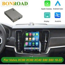 BONROAD Kit di retrofit per auto Wireless CarPlay Android per Volvo V60 V90 S60 XC40 XC60 XC90 S60 2018-2022 Airplay Mirror