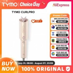 TYMO CURLPRO Arricciacapelli Automatico 32MM, Ferro Arricciacapelli Elettrico in Ceramica, Strumento Professionale per lo Styling