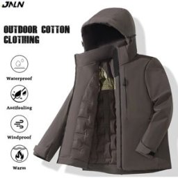 JNLN Giacche in pile impermeabili unisex Giacca invernale antivento termica Uomo Donna Escursionismo Campeggio Sci Arrampicata Impermeabile