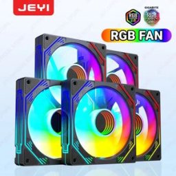 JEYI Ventole di raffreddamento RGB Case del computer da 120 mm Kit ventola ad alte prestazioni Ventola per PC a 6 pin Dispositivo di raffreddamento Radiatore silenzioso con controller ARGB