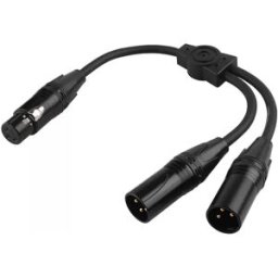 YYTCG Cavo splitter XLR da XLR femmina a 2 XLR maschio o da XLR femmina a 2 XLR maschio, cavo Y patch, cavo splitter per microfono bilanciato, adattatore audio