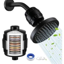 ctzszzmm Filtro Doccia a 15/20 Stadi ad Alta Resa, Rimuove Cloro, Fluoruro e Metalli Pesanti, Addolcisce l'Acqua, Soffione Doccia di Alta Qualità
